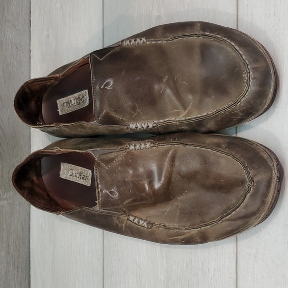 Olukai Mens Moloa Leather Loafer Slip on shoes sz 13 - Picture 4 of 14